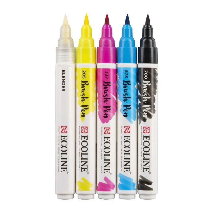 Акварелни писалки Ecoline Brush Pen Primary
