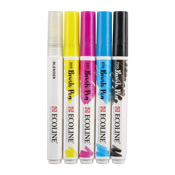 Акварелни писалки Ecoline Brush Pen Primary