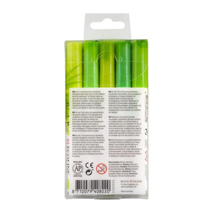 Акварелни писалки Ecoline Brush Pen Green