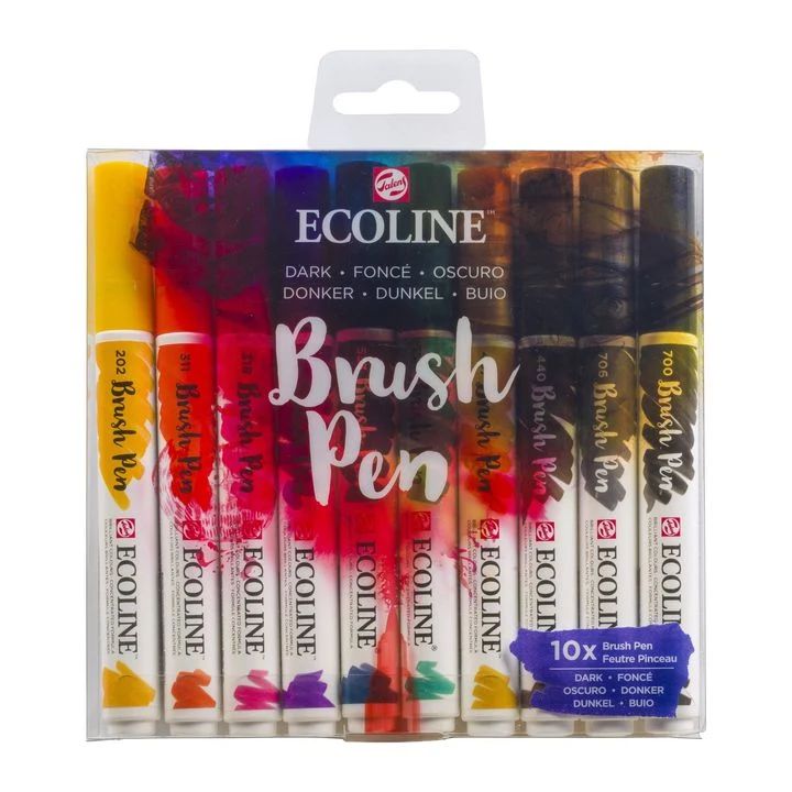 Акварелни писалки Ecoline Brush Pen Dark