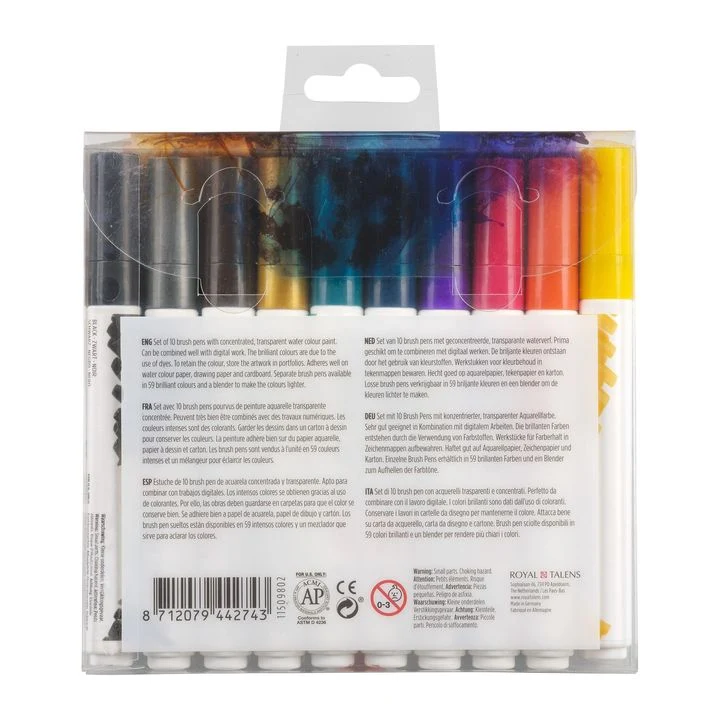 Акварелни писалки Ecoline Brush Pen Dark