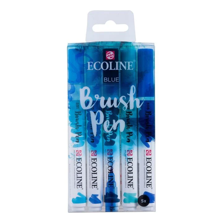 Акварелни писалки Ecoline Brush Pen Blue