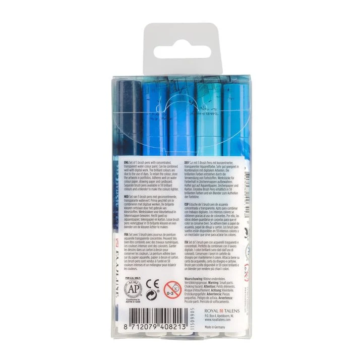 Акварелни писалки Ecoline Brush Pen Blue