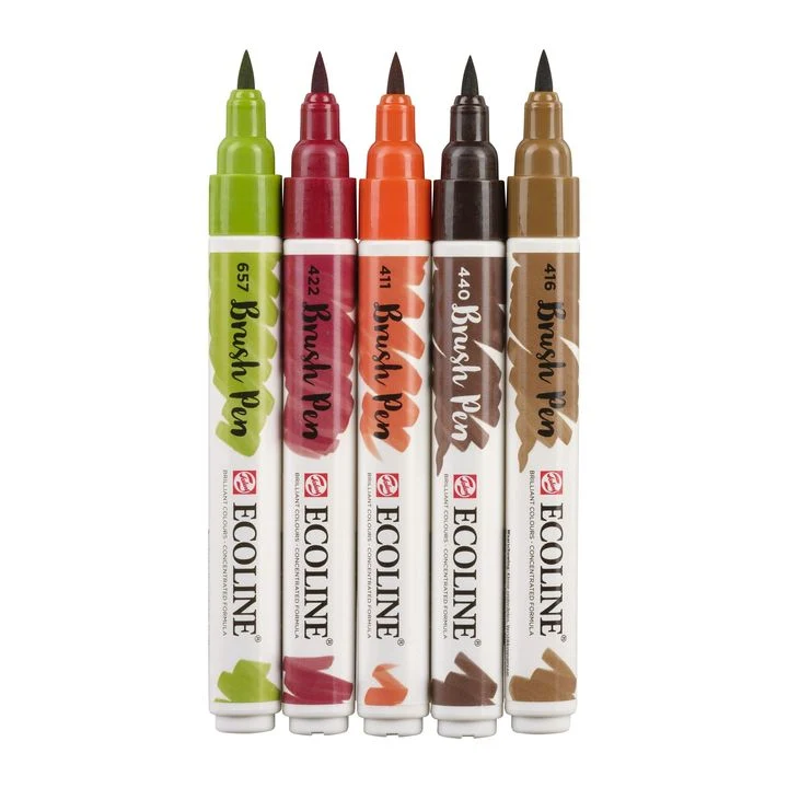 Акварелни писалки Ecoline Brush Pen Autumn