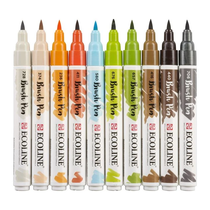 Акварелни писалки Ecoline Brush Pen Architect