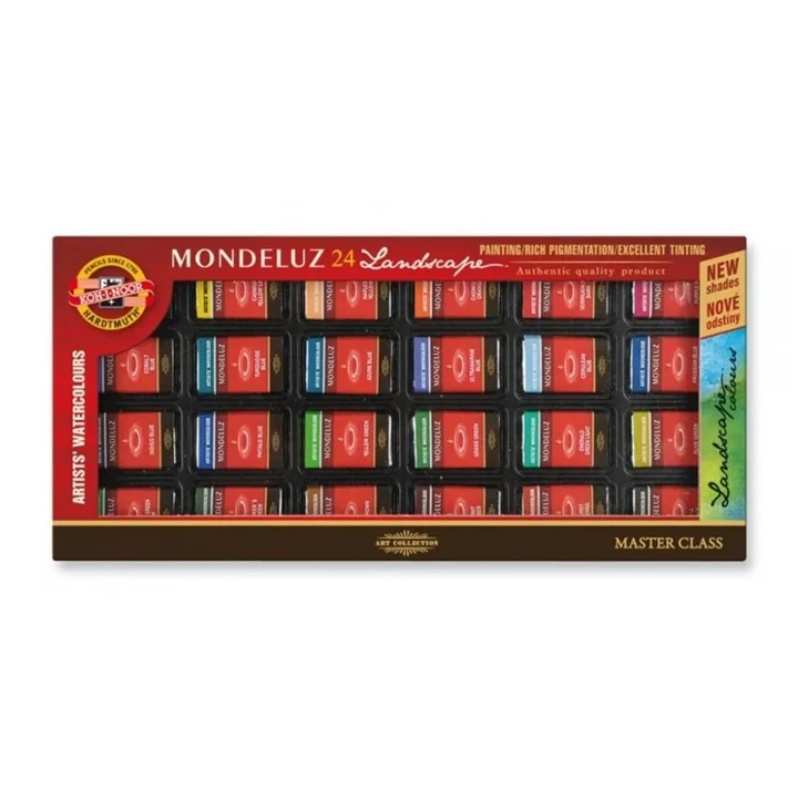 Акварелни бои за пейзаж Mondeluz / 24 бр.