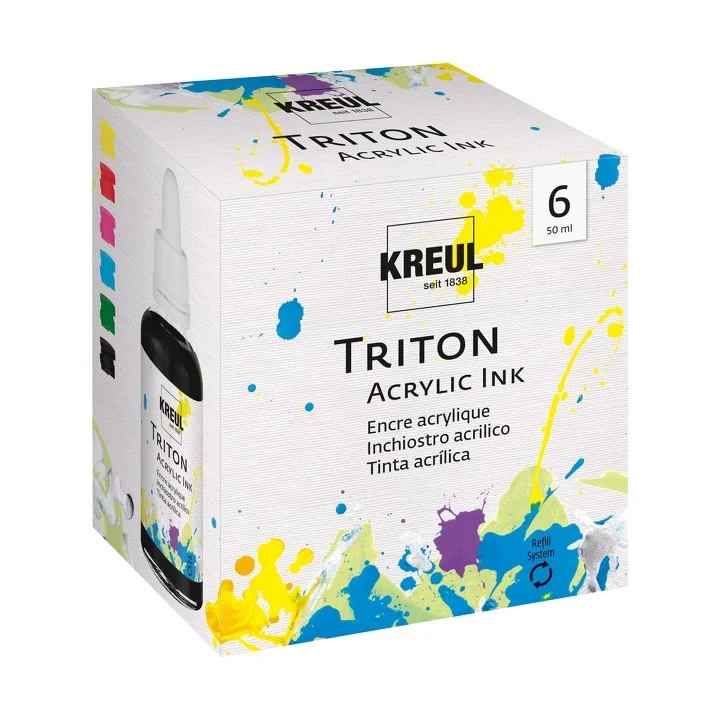 Акрилно мастило KREUL 50 ml - комплект 6 бр.