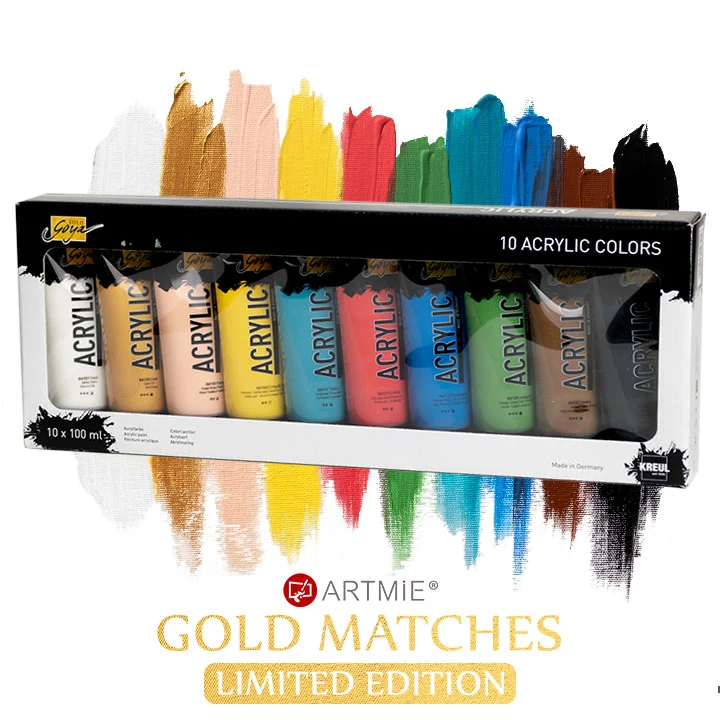 Акрилни бои Solo Goya - ARTMIE Gold Matches | комплект от 10 x 100 ml