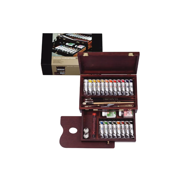 Акрилни бои Rembrandt box master - 20x40ml+ аксесоари