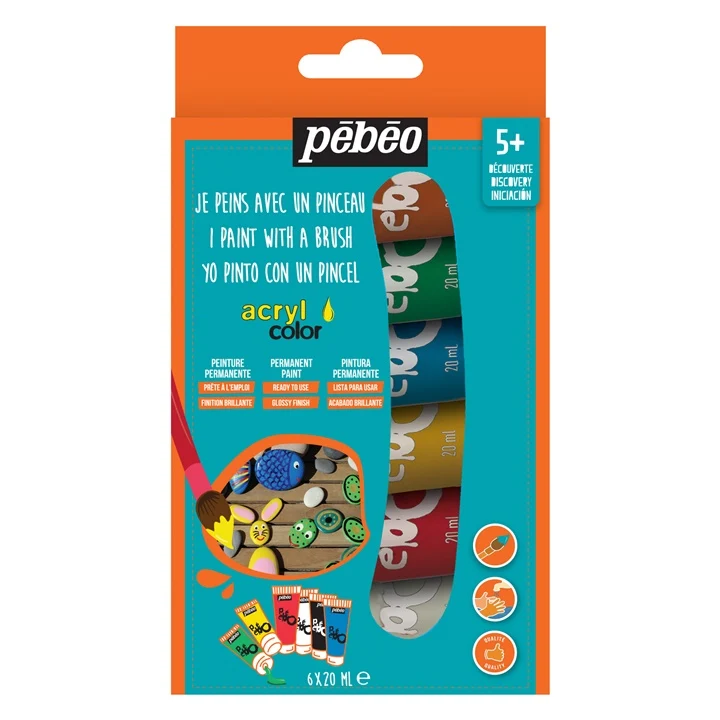 Акрилни бои Pebeo Acrylcolor 6 x 20 ml
