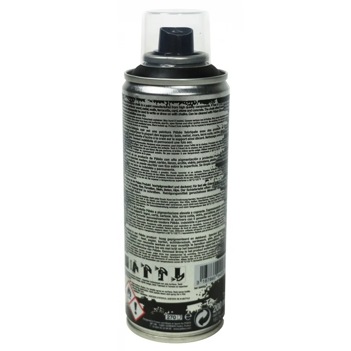 Акрилна тебеширена боя за пръскане Pebeo 200 ml черна