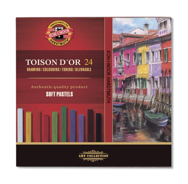 8584 Сухи пастели 7x7 -24 броя TOISON D OR SOFT