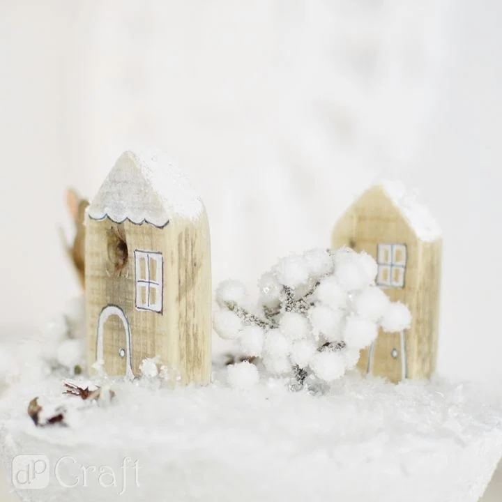 3D декоративни клонки с бели плодове 4 бр