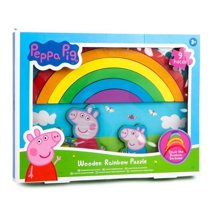 3D дървен пъзел с дъга PEPPA PIG