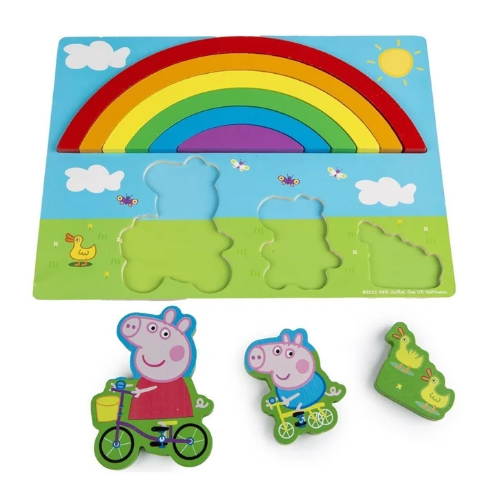 3D дървен пъзел с дъга PEPPA PIG