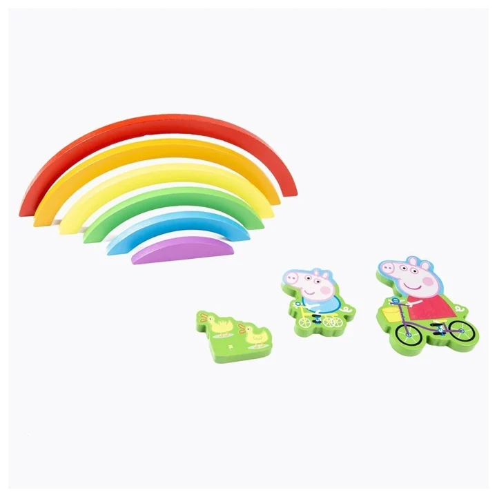 3D дървен пъзел с дъга PEPPA PIG
