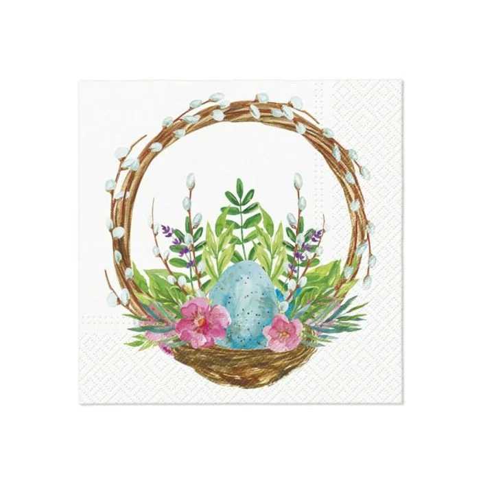 Декупажни салфетки - Easter basket catkins - 1бр.
