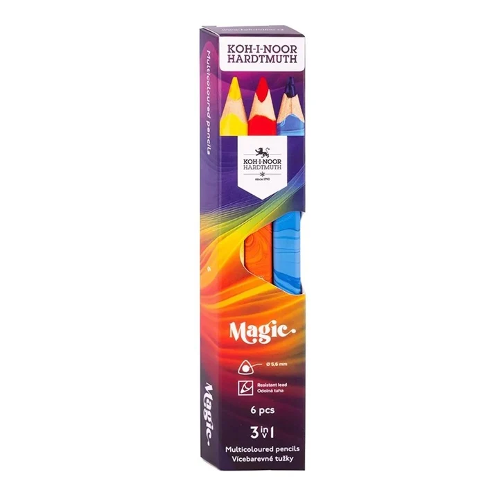Jumbo MAGIC trojhranné ceruzky / 6 ks