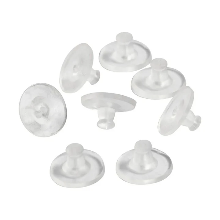 Gumové zarážky na napichovacie náušnice 10 mm - 10 párov