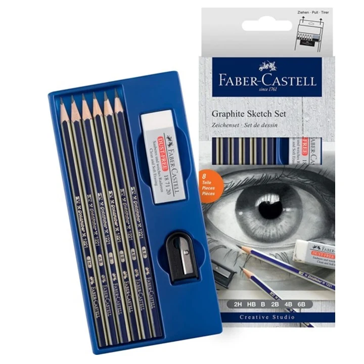 Grafitový set na skicovanie Faber-Castell - 8 ks