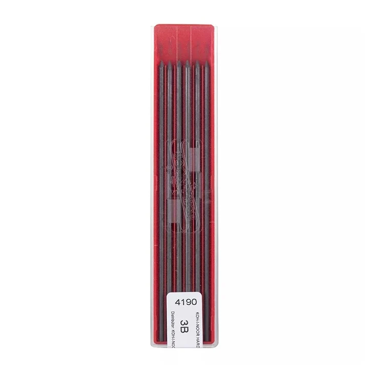Grafitové tuhy KOH‑I‑NOOR 2,5 mm 3B – sada 6 ks
