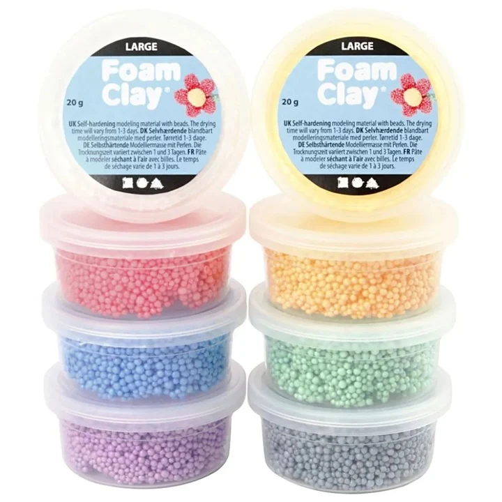 Foam Clay modelovacia hmota s veľkými guľôčkami – 8x20 g