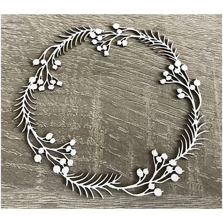 Drevený ozdobný výrez rámček – ornament – 1 ks