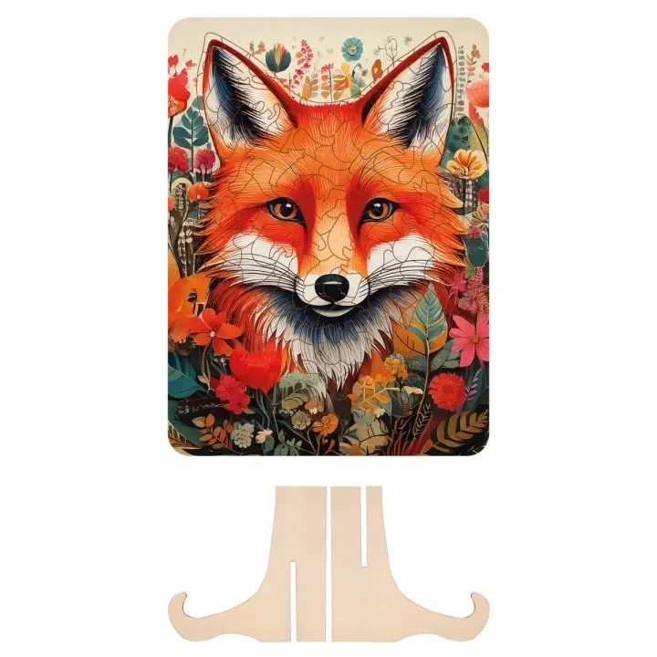 Drevené puzzle Fox - 130 ks jedinečných tvarov od MOXY
