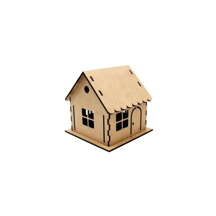 Dekoračný základ ROSA TALENT Domček 3D MDF 12.5x12.5x12.5 cm
