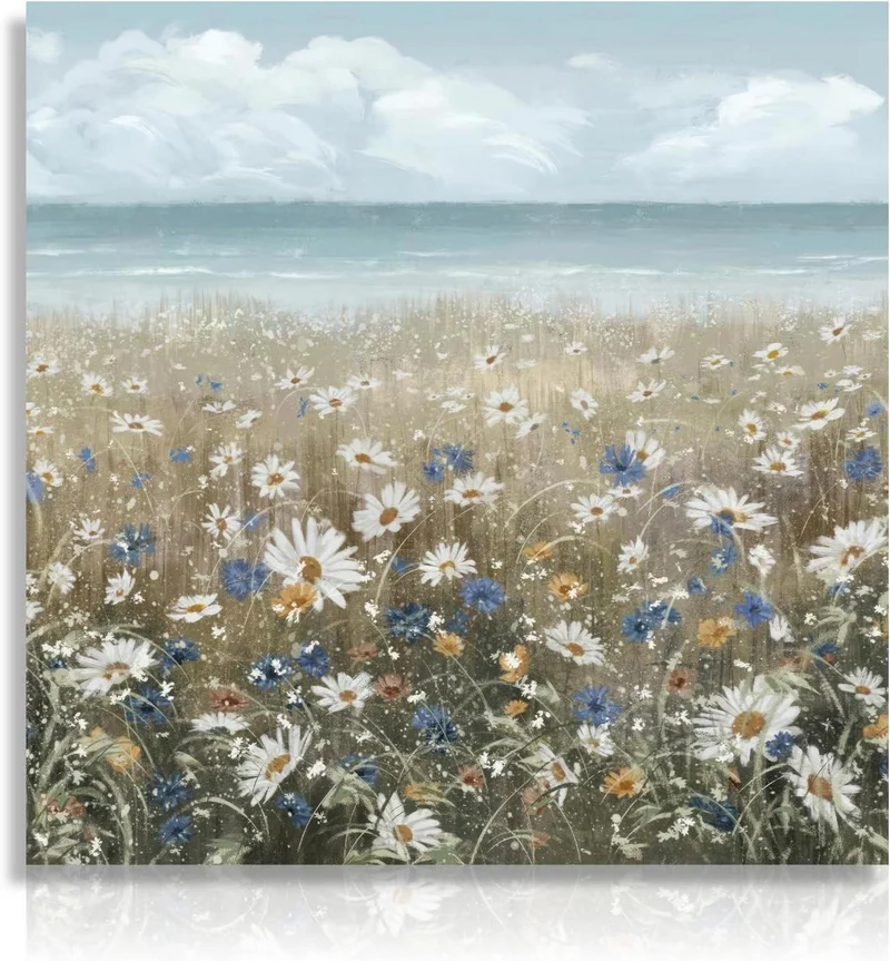 Wildblumen Gänseblümchen Poster Leinwand Wanddekoration