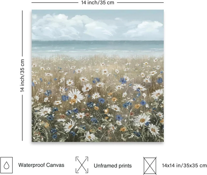 Wildblumen Gänseblümchen Poster Leinwand Wanddekoration