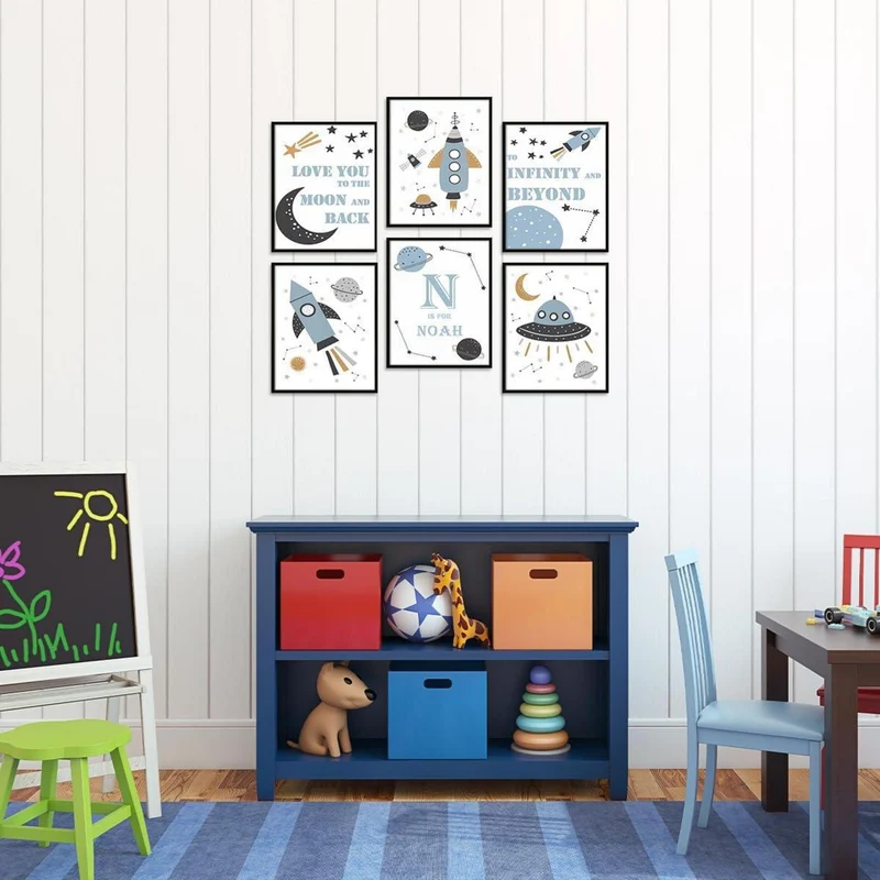 Weltraum Inspirationsposter für Jungen Zimmer 20x25 cm 6er