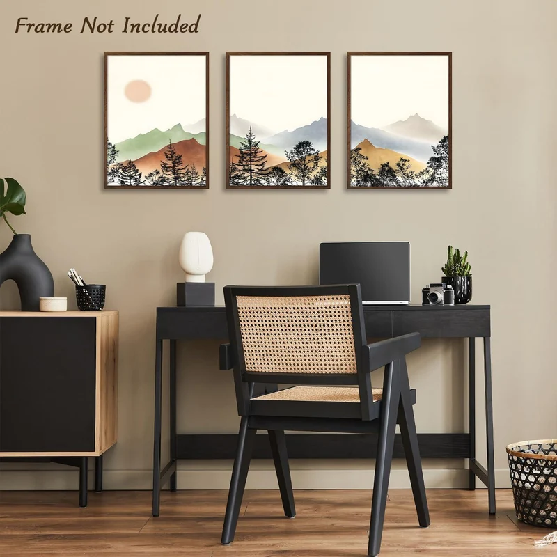 Abstrakte Berg Wandposter Set 12x16 Boho Wohnzimmer Dekor
