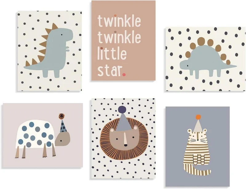 NymphFable Boho Tier Wanddekoration Poster Set 8x10