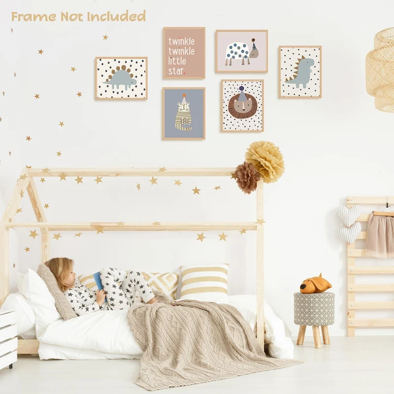 NymphFable Boho Tier Wanddekoration Poster Set 8x10