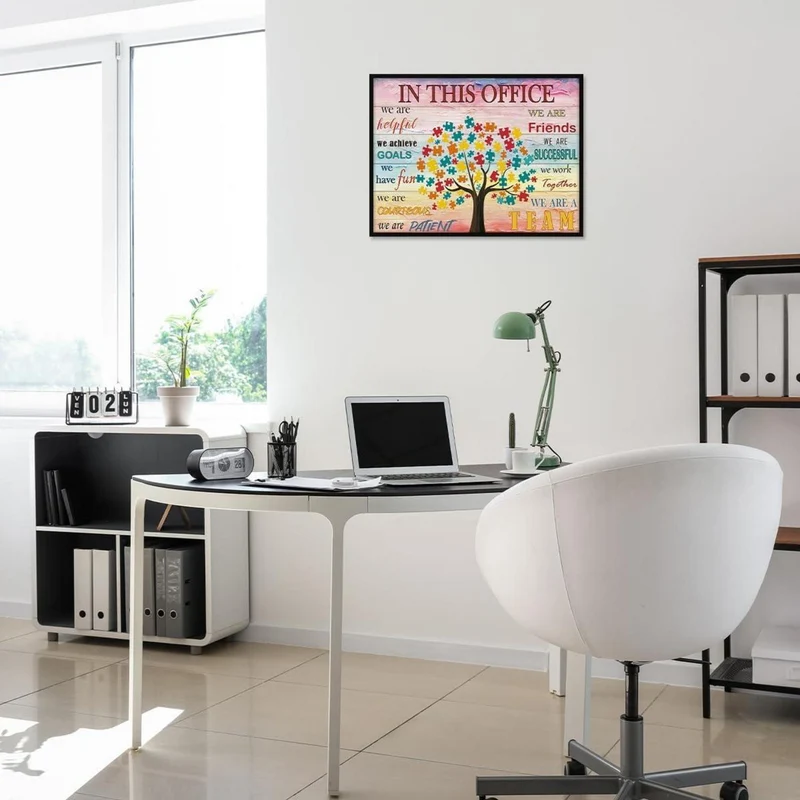 Motivationsposter Puzzle Baum Teamwork Sprüche 30x40 cm