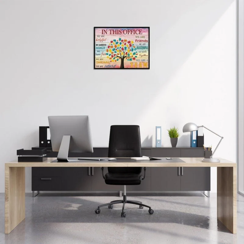 Motivationsposter Puzzle Baum Teamwork Sprüche 30x40 cm