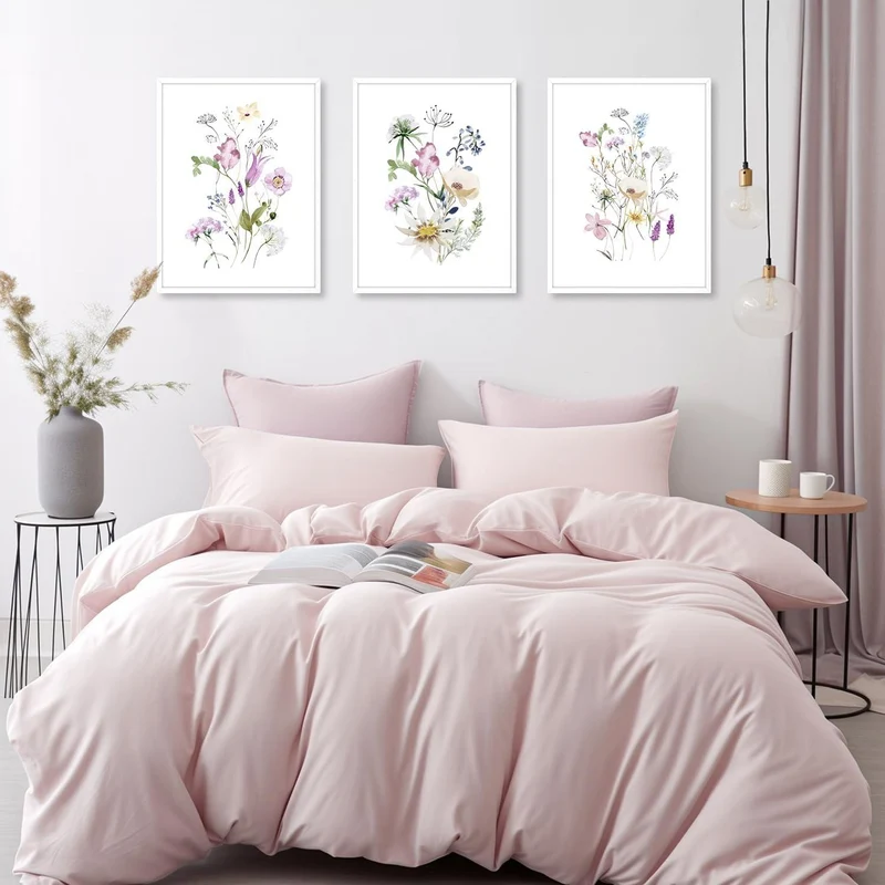 Aquarellblumen Poster Set 12x16 Wanddekoration für