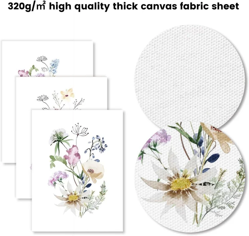 Aquarellblumen Poster Set 12x16 Wanddekoration für
