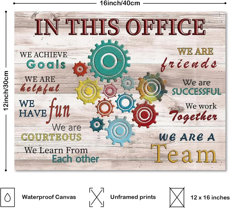 Motivational Office Poster Lustige Gear Wheel 30x40 cm