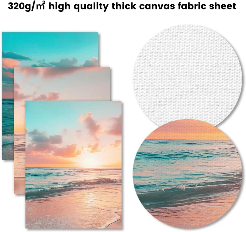 Leinwandbilder Set 3: Strand Sonnenaufgang Ozean 12x16 Zoll