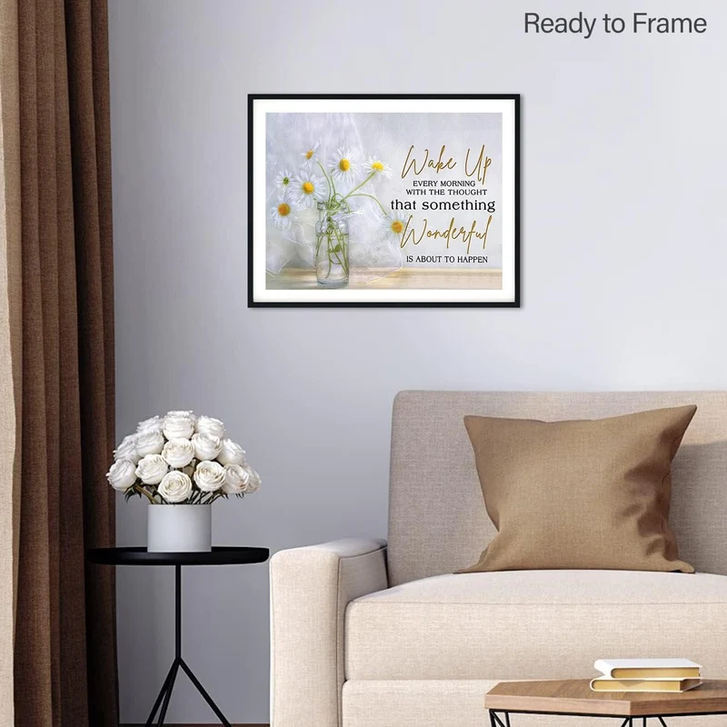 Gänseblümchen Rustikale Wandbilder Leinwand Bild 30x40cm
