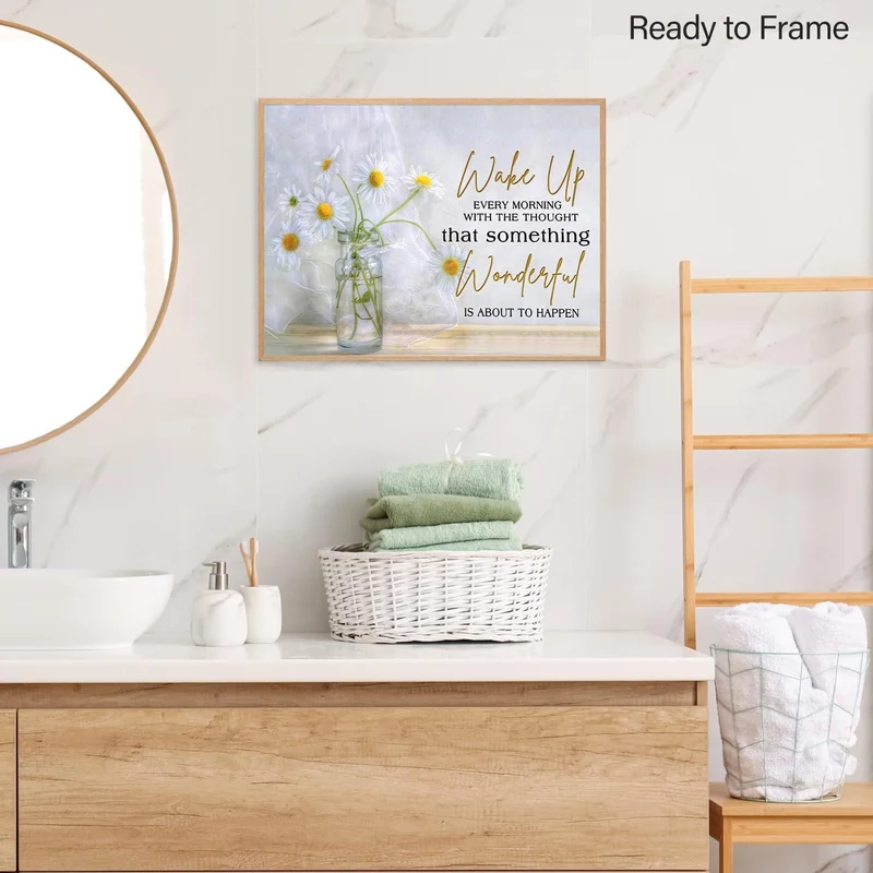 Gänseblümchen Rustikale Wandbilder Leinwand Bild 30x40cm