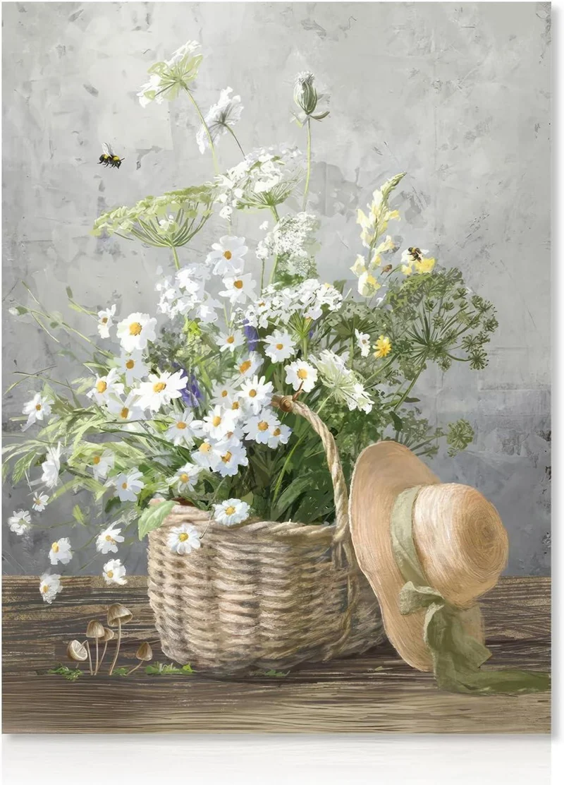 Gänseblümchen Leinwand Bilder Rustikale Blumen