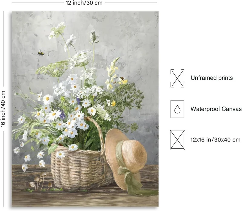 Gänseblümchen Leinwand Bilder Rustikale Blumen