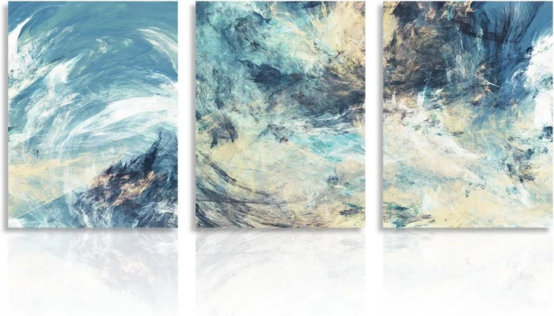 Moderne Abstrakte Ozean Himmel Poster Set 30x40 cm 3er Pack