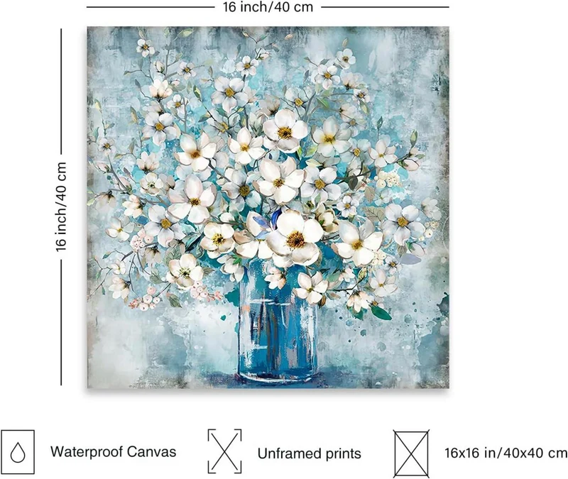 Vintage Blumen Leinwand Bilder Blumen In Vase Ölgemälde