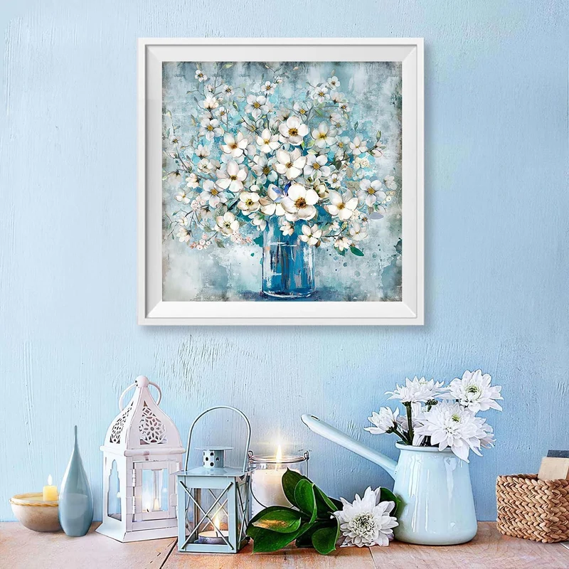 Vintage Blumen Leinwand Bilder Blumen In Vase Ölgemälde
