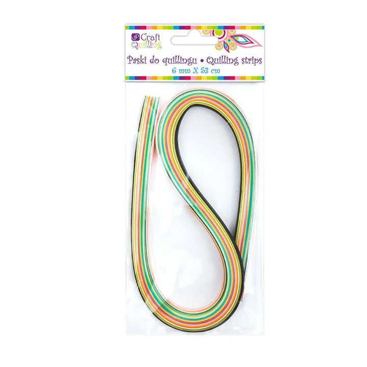 Χάρτινες λωρίδες για quilling 6 mm, 108 τεμ, παστέλ αποχρώσεις