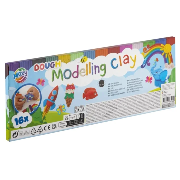 MOXY Σετ δημιουργικής πλαστελίνης 16 χρωμάτων από μαλακή ζύμη